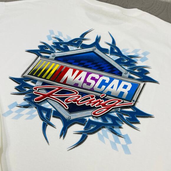 Vintage Nascar Shirt‎ Mens XXL White Long Sleeve Big Logo Graphic NWT Racing - Picture 3 of 10
